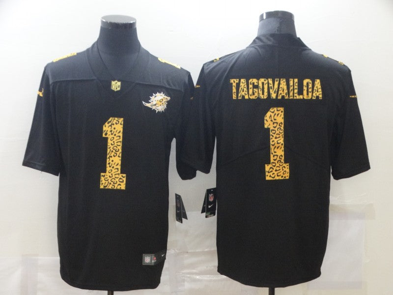 Men's Miami Dolphins Tua Tagovailoa #1 Black Game Player Jersey1