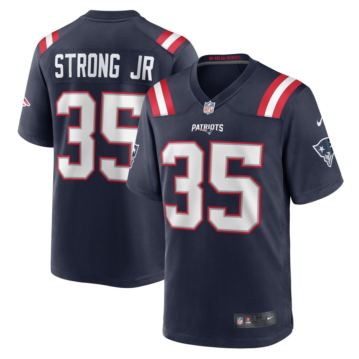 Pierre Strong Jr. New England Patriots  Game   Jersey - Navy