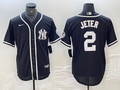 Men's New York Yankees Derek Jeter Black Limited Jersey