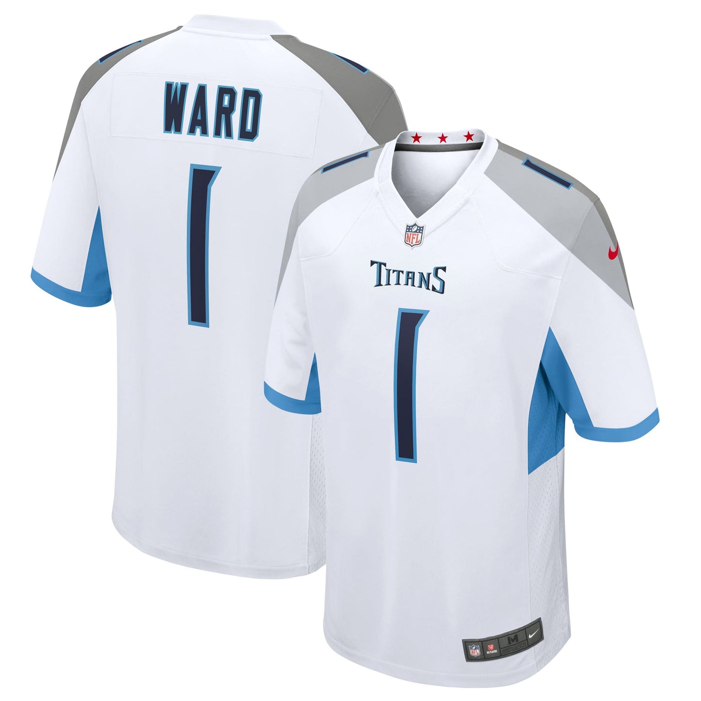 Tennessee Titans Cameron Ward  White 2025 NFL Draft First Round Pick Game Jersey