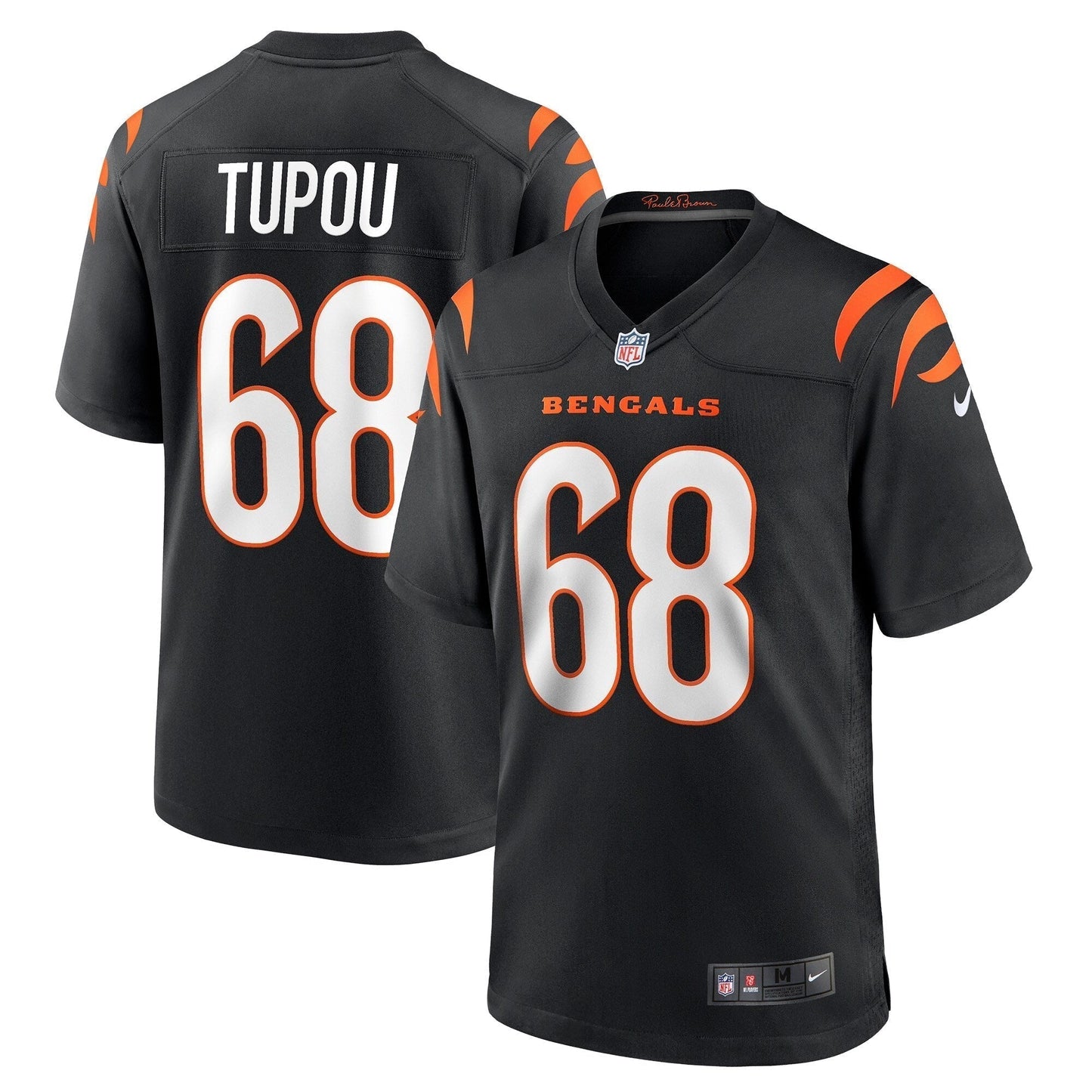 Josh Tupou Cincinnati Bengals  Game   Jersey - Black