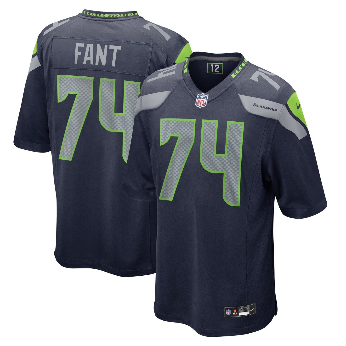 George Fant Seattle Seahawks   Game Jersey -  College Navy