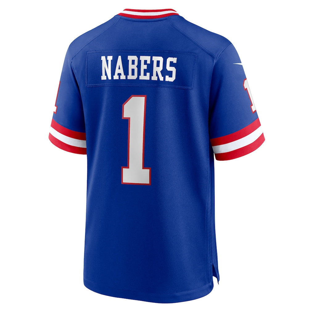 NY.Giants #1 Malik Nabers Royal Game Player Jersey