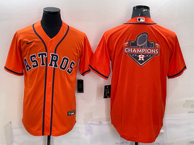 Men's Houston Astros Orange Replica Player Jersey1