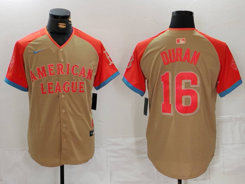 Men's American League Jarren Duran Cream 2024 MLB All-Star Game Limited Player Jersey