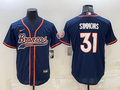 Men's Denver Broncos Justin Simmons Navy Game Jersey Joint Edition