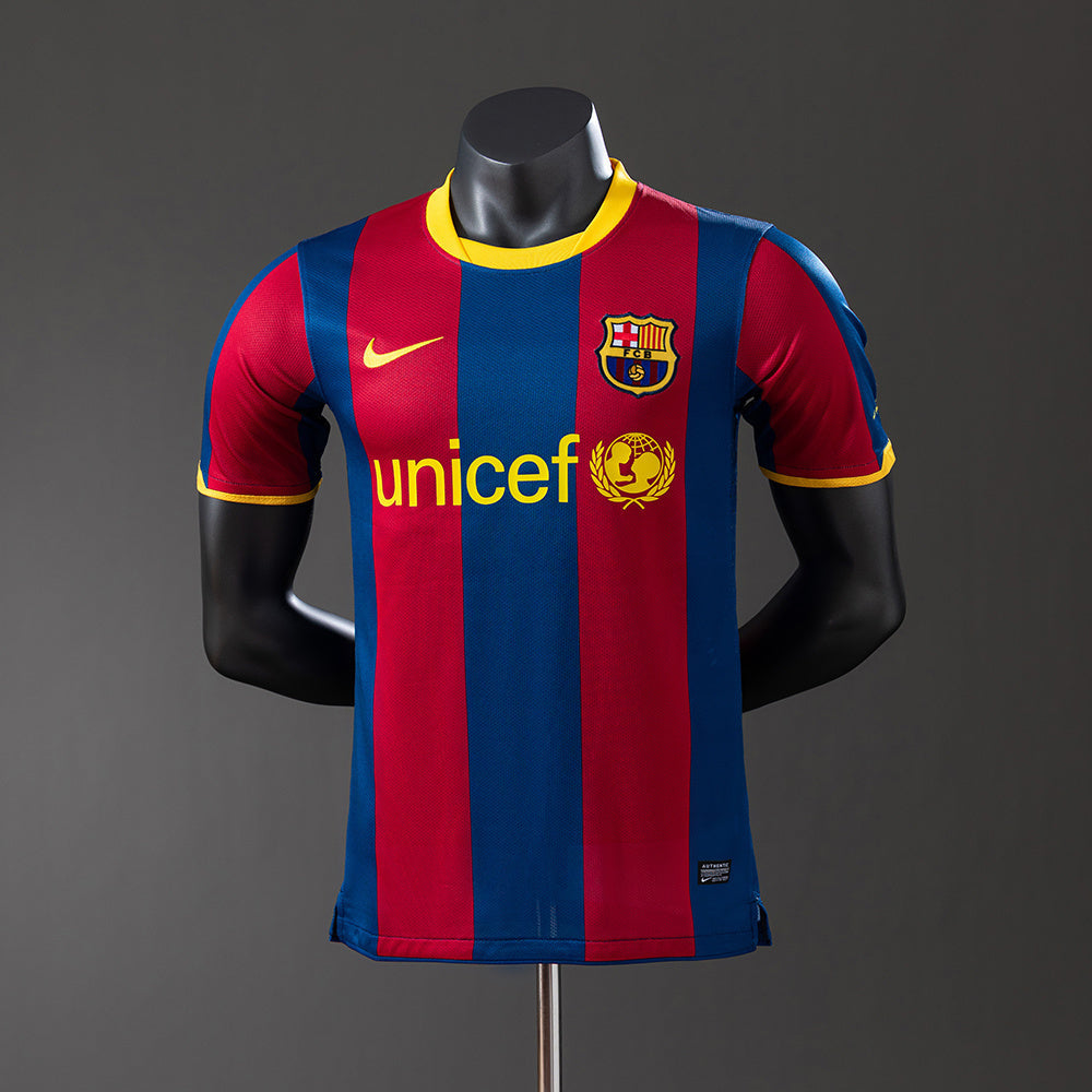 Barcelona 10/11 Home Long Sleeve Player Version Retro Jersey