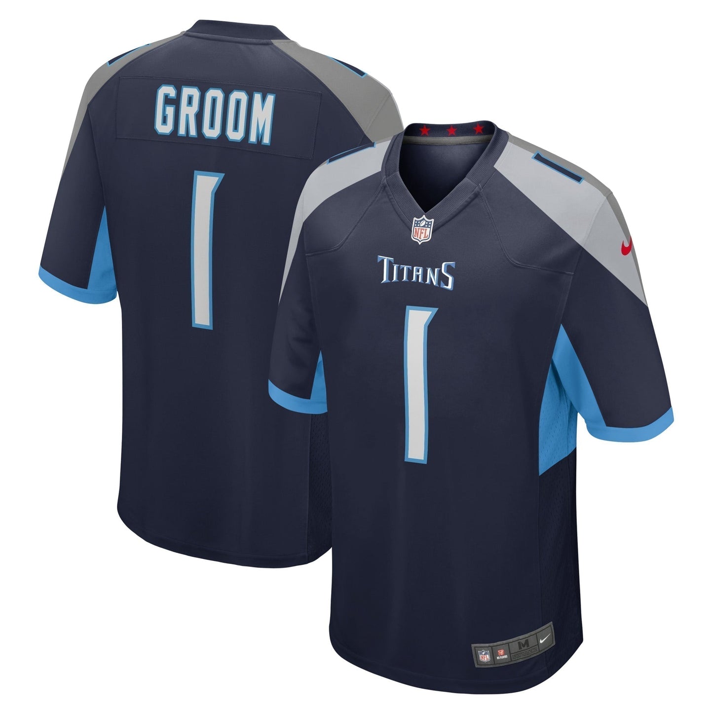 Number 1 Groom Tennessee Titans  Game Jersey - Navy