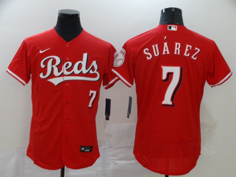 Men's Cincinnati Reds Eugenio Suarez Red Replica Baseball Jersey