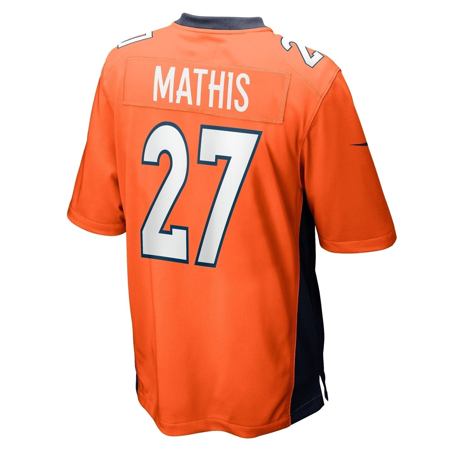 Damarri Mathis Denver Broncos  Game   Jersey - Orange