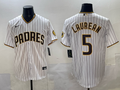 Men's San Diego Padres Juan Laurean #5 White Home Replica Jersey