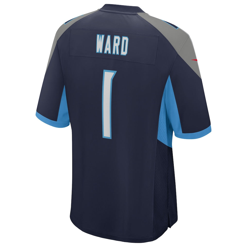 T.Titans #1 Cameron Ward Light Blue 2025 NFL Draft First Round Pick 2nd Alternate Game Jersey