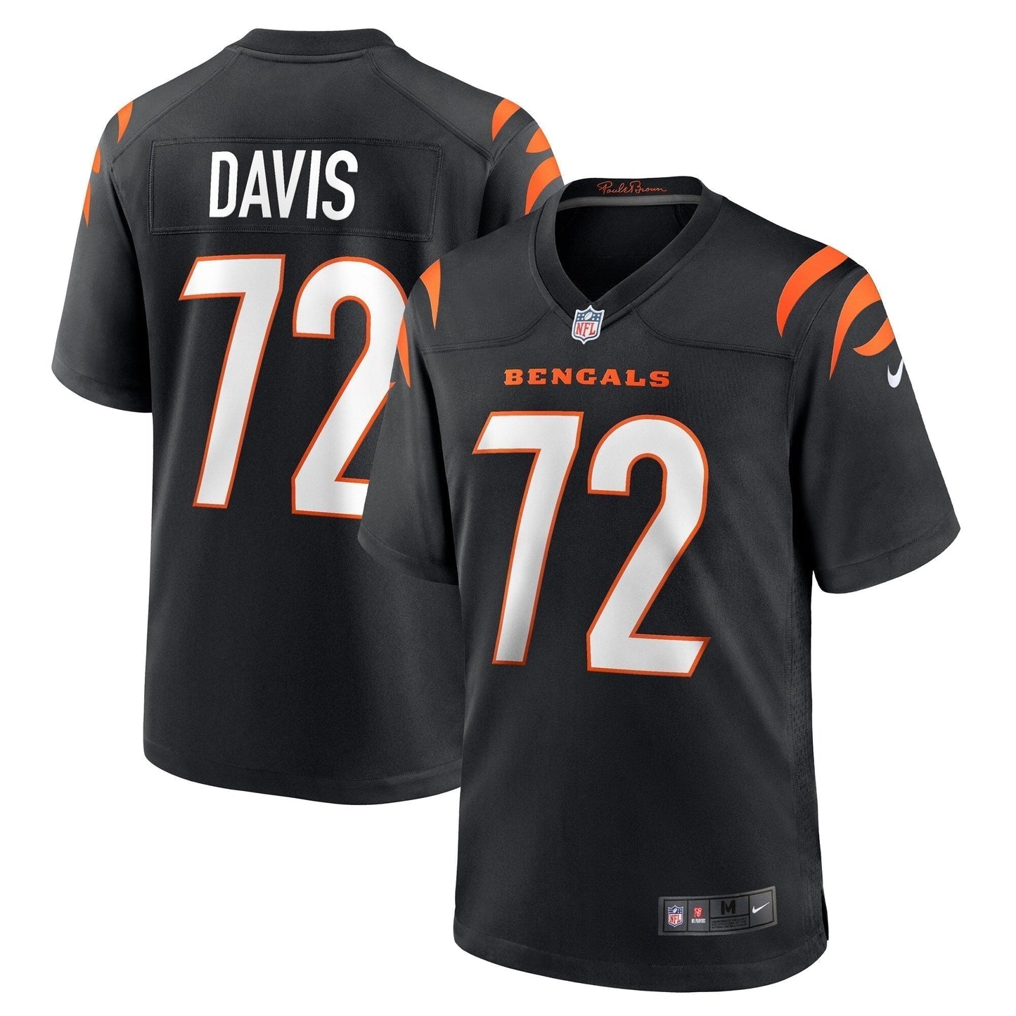 Domenique Davis Cincinnati Bengals  Game   Jersey - Black