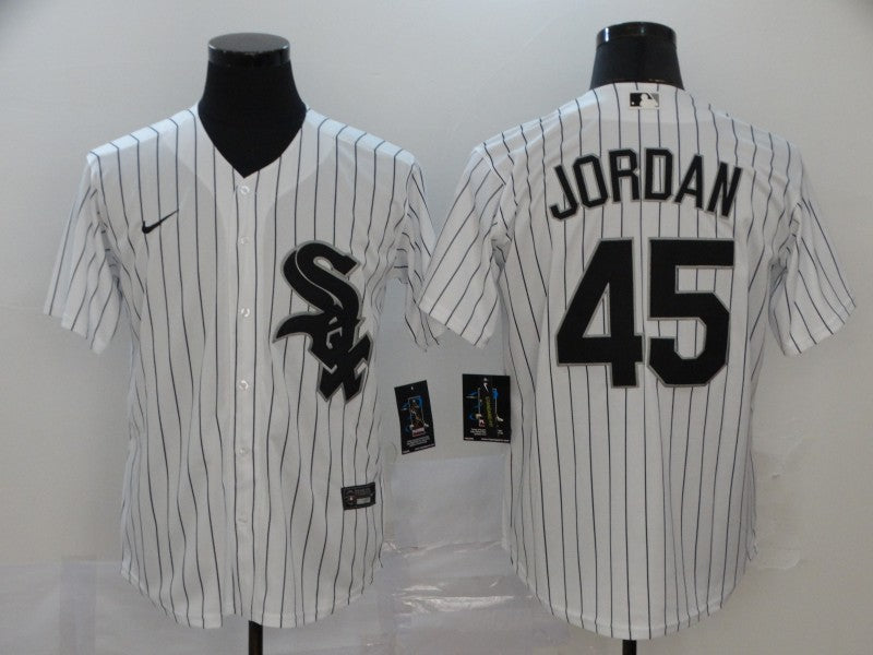 Men's Chicago White Sox Michael Jordan White Replica Baseball Jersey