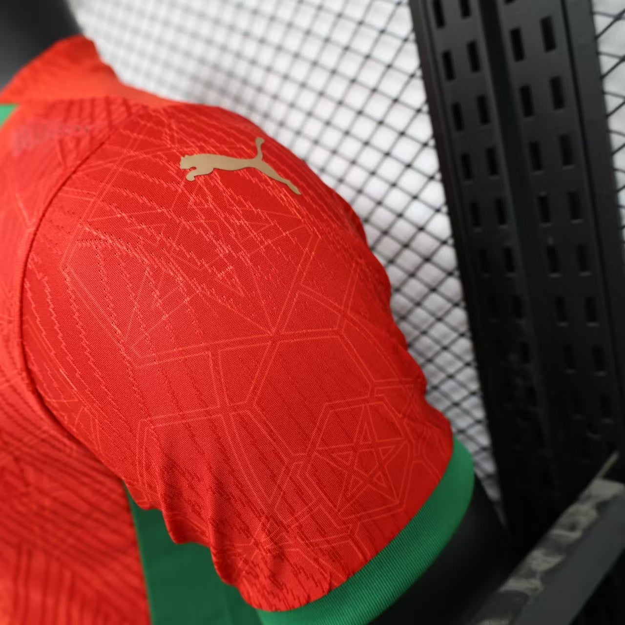 2026 Perforated Morocco Home Red Player Edition Jersey