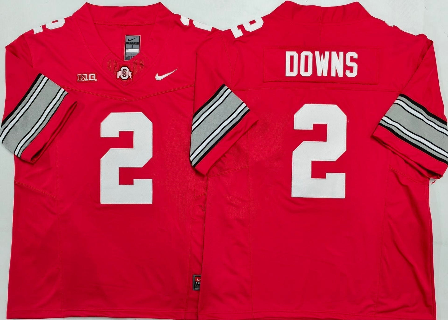 Men's Ohio State Buckeyes Caleb Downs Red Player Jersey