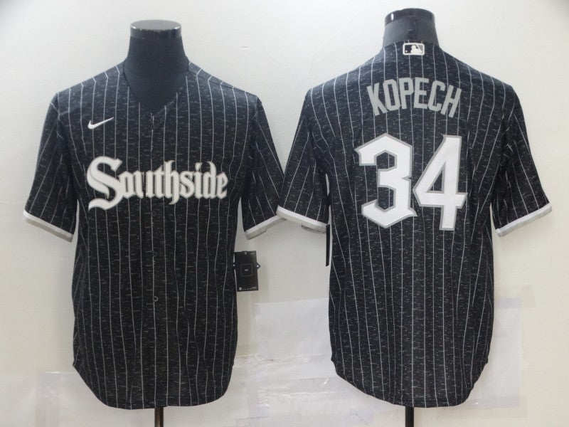 Men's Chicago White Sox Michael Kopech Black Stitched Jersey