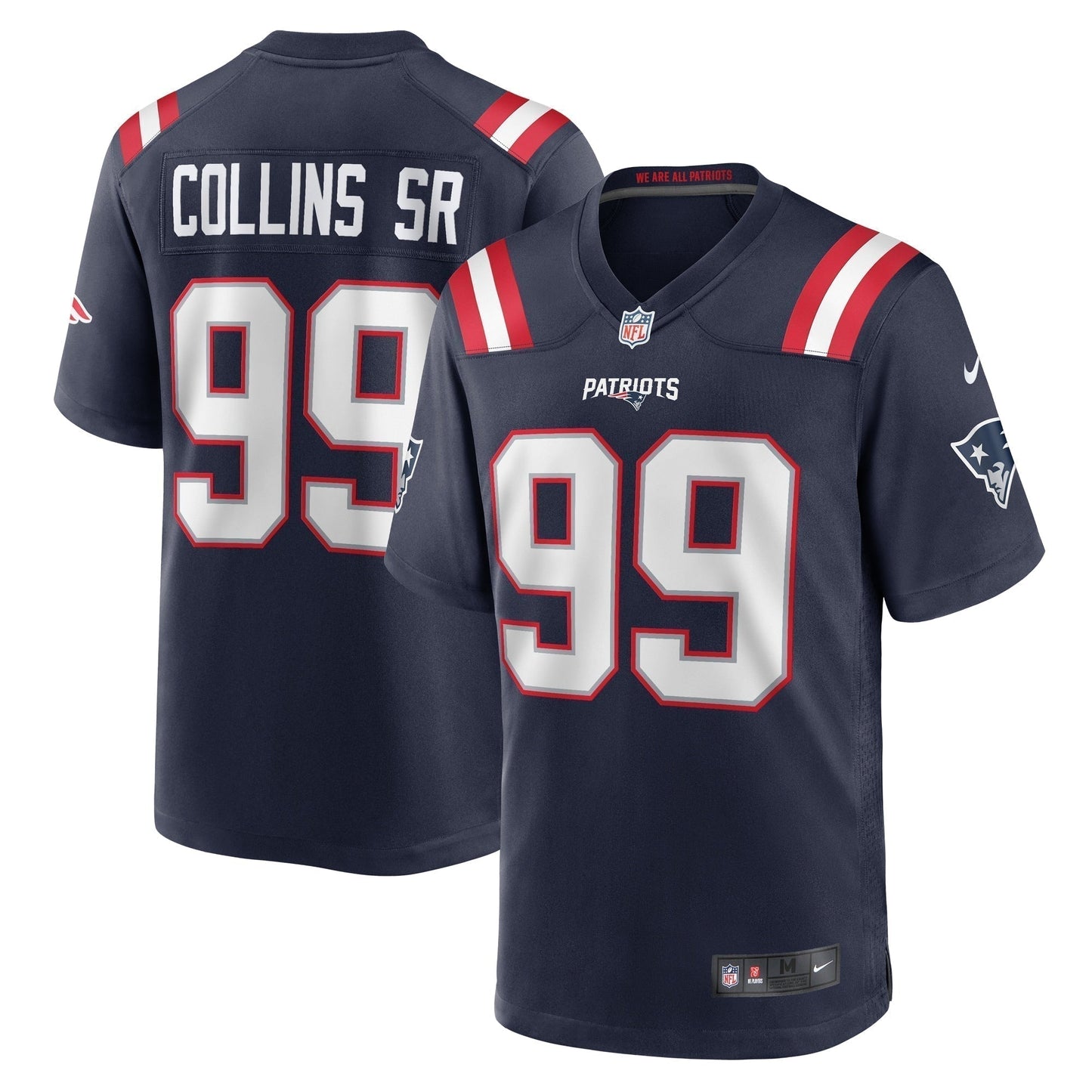Jamie Collins Sr. New England Patriots  Home Game   Jersey - Navy