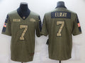 Men's Denver Broncos John Elway Brown Game Player Jersey
