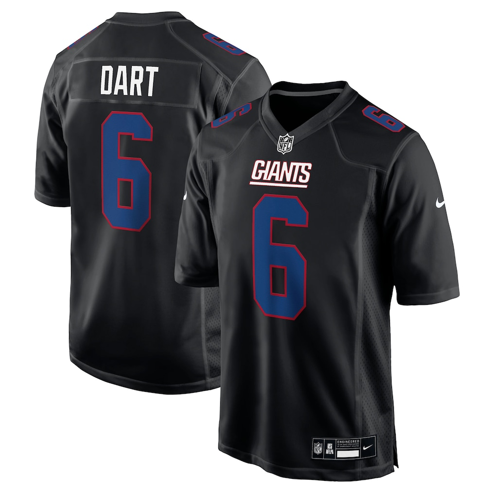 Men's New York Giants Jaxson Dart  Black Fashion Game Jersey