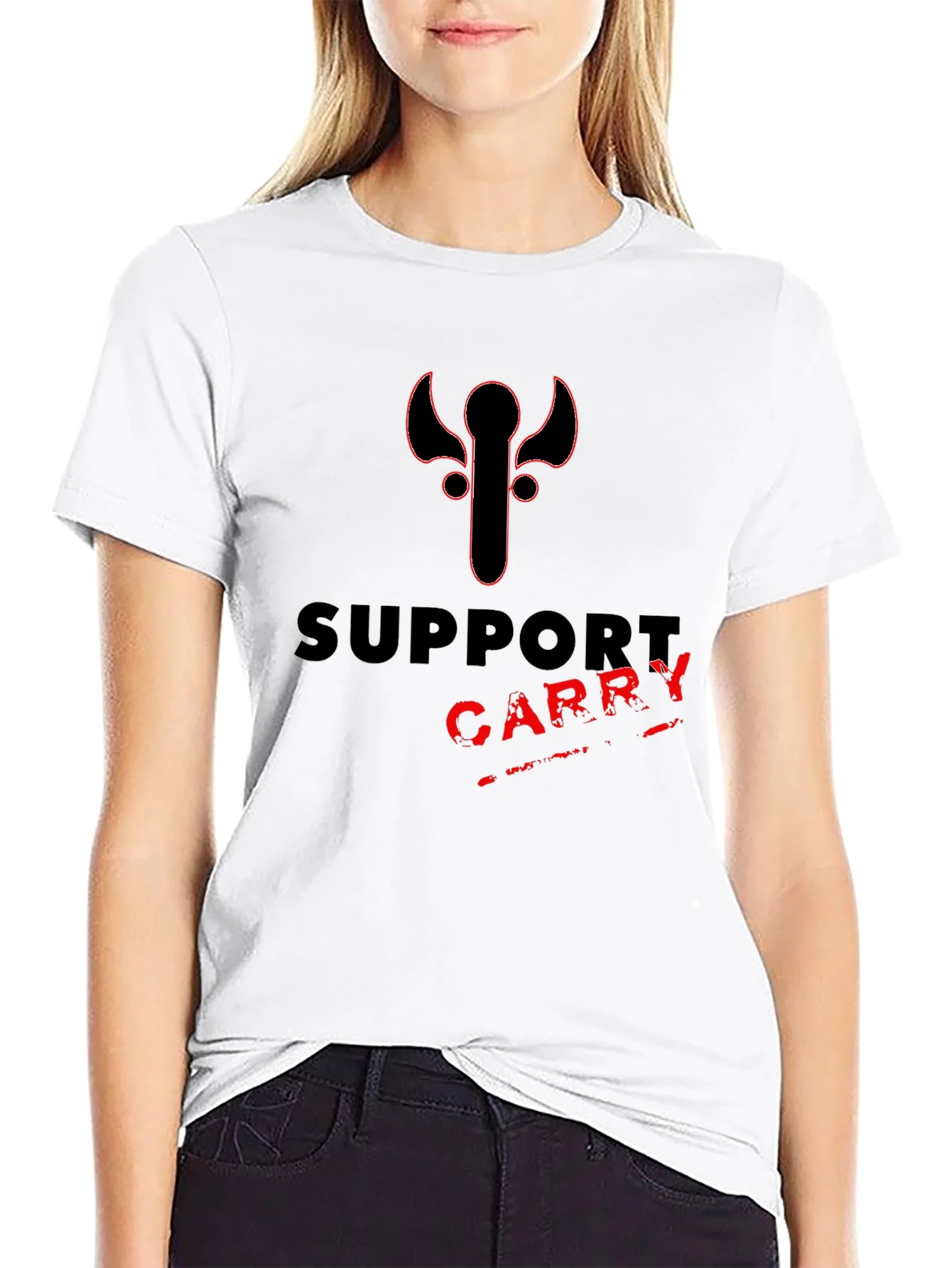 Support Carry Tee - Gamer Style Black T-Shirt