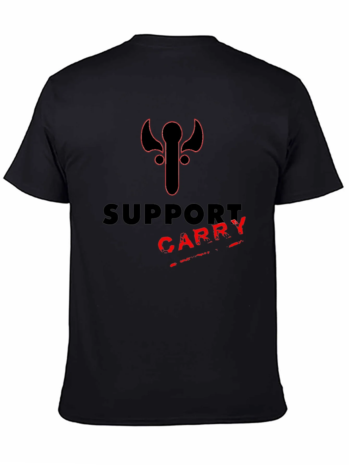 Support Carry Tee - Gamer Style Black T-Shirt