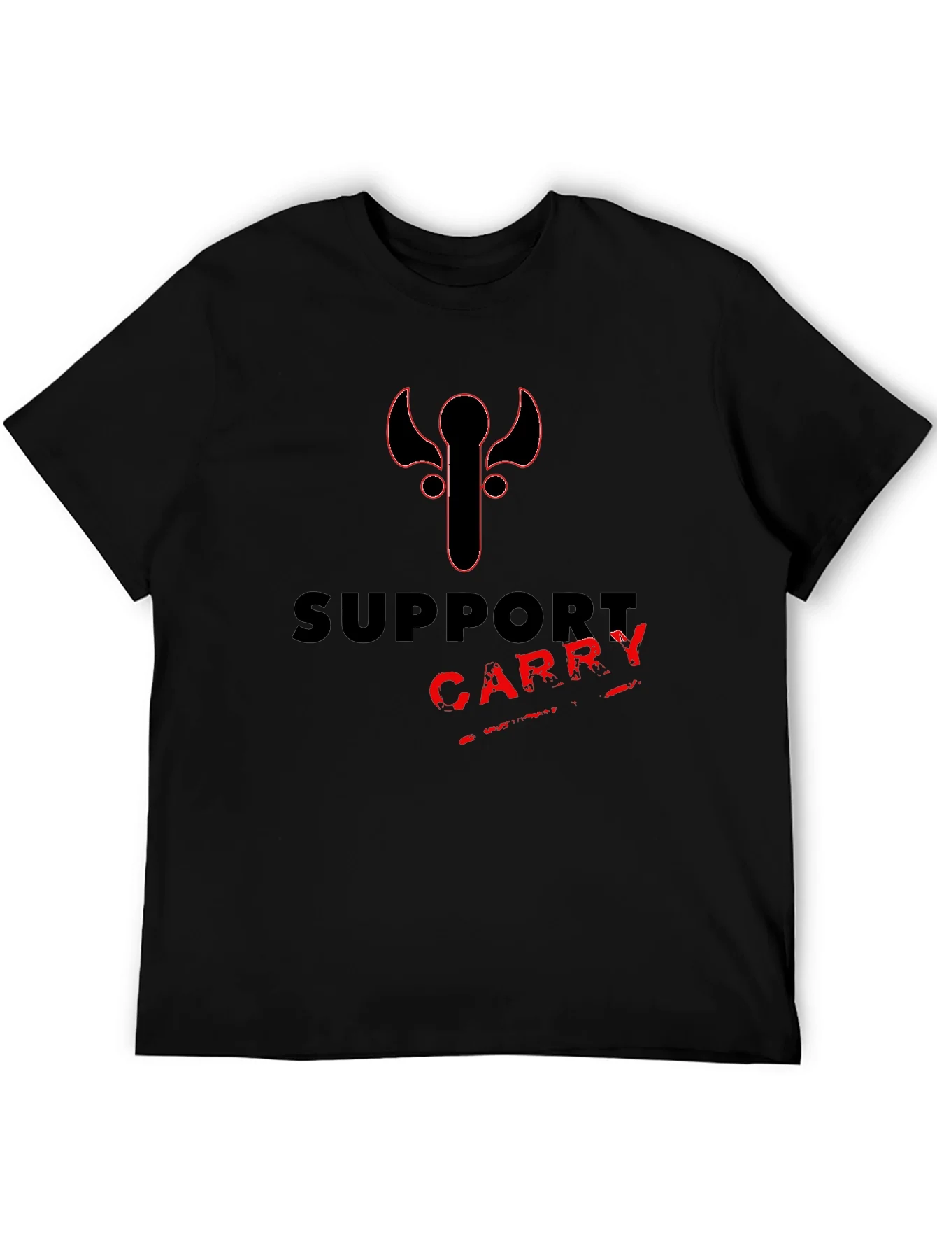 Support Carry Tee - Gamer Style Black T-Shirt