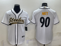 Men's Pittsburgh Steelers T.J. Watt White Game Jersey Joint edition
