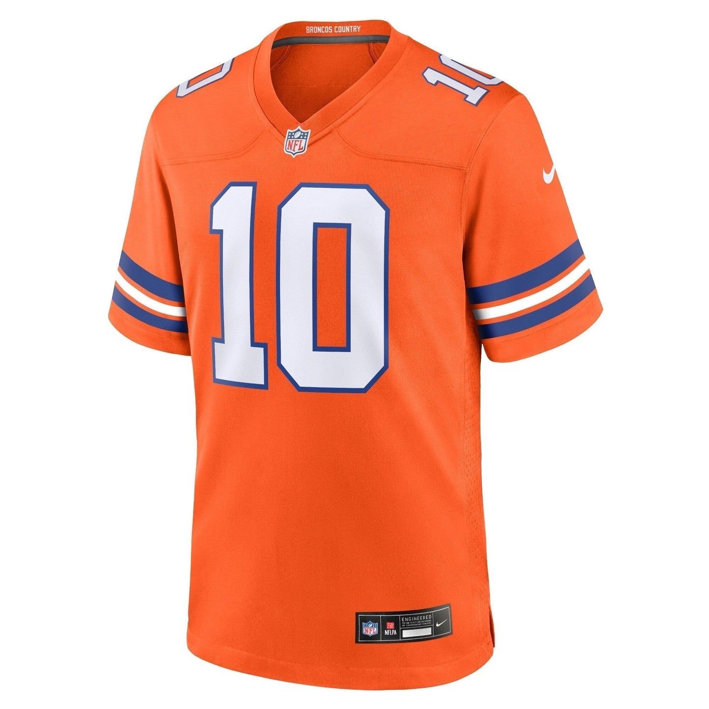 Bo Nix Denver Broncos  Mile High Collection 1977 Throwback   Game Jersey - Orange