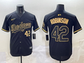 Men's Los Angeles Dodgers Jackie Robinson Black Team Player Jersey
