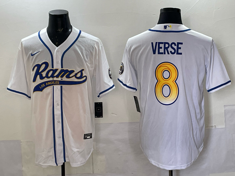 Men's Los Angeles Rams Jared Verse White Game Jersey