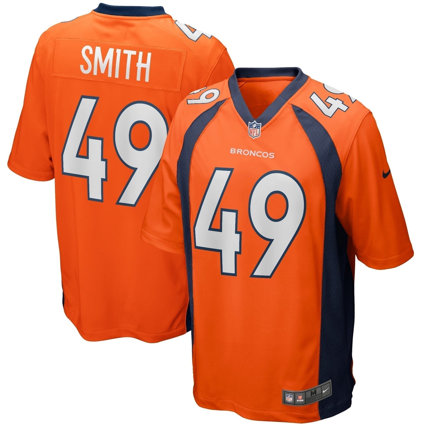 Dennis Smith Denver Broncos  Game Retired   Jersey - Orange