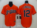 Men's Cleveland Guardians Francisco Lindor #12 Orange Replica Baseball Jersey1