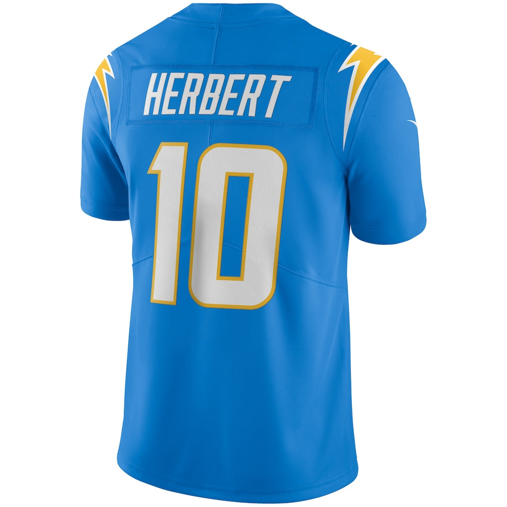 LA.Chargers #10 Justin Herbert Powder Blue Vapor Limited Jersey