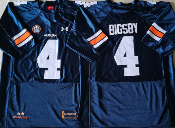 Men's Auburn Tigers Tank Bigsby Navy Player Game Jersey
