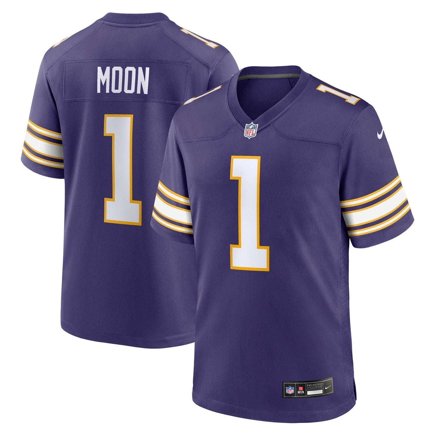 Warren Moon Minnesota Vikings  Classic Retired   Game Jersey - Purple