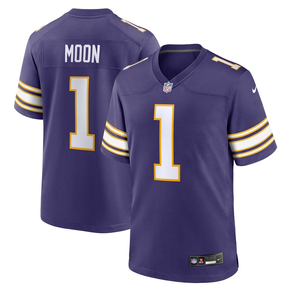 Warren Moon Minnesota Vikings  Classic Retired   Game Jersey - Purple