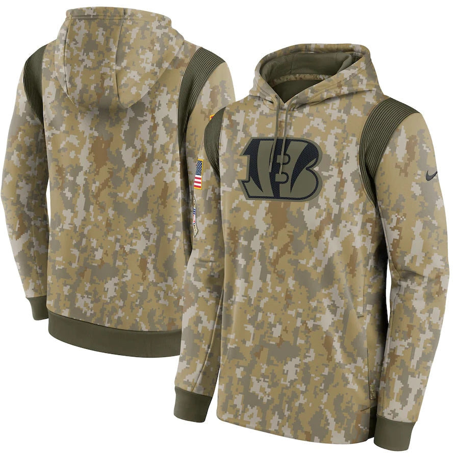 Men's Cincinnati Bengals 2021 Salute to Service Hoodie Camouflage