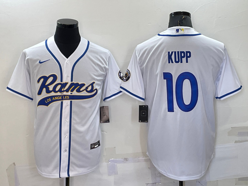 Men's Los Angeles Rams Cooper Kupp White Game Jersey Joint Edition
