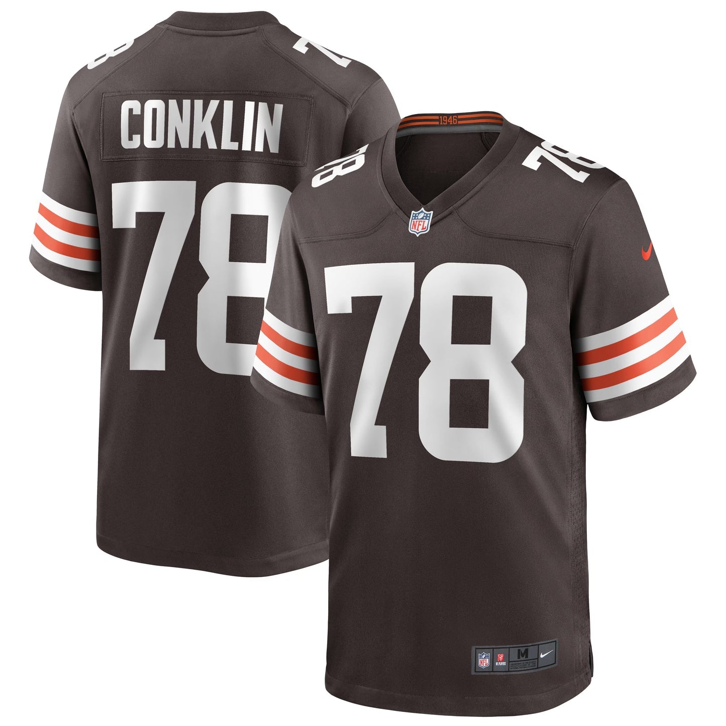 Cleveland Browns Jack Conklin Brown Game Player Jersey