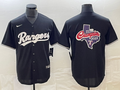Men's Texas Rangers Black Replica Baseball Jersey1