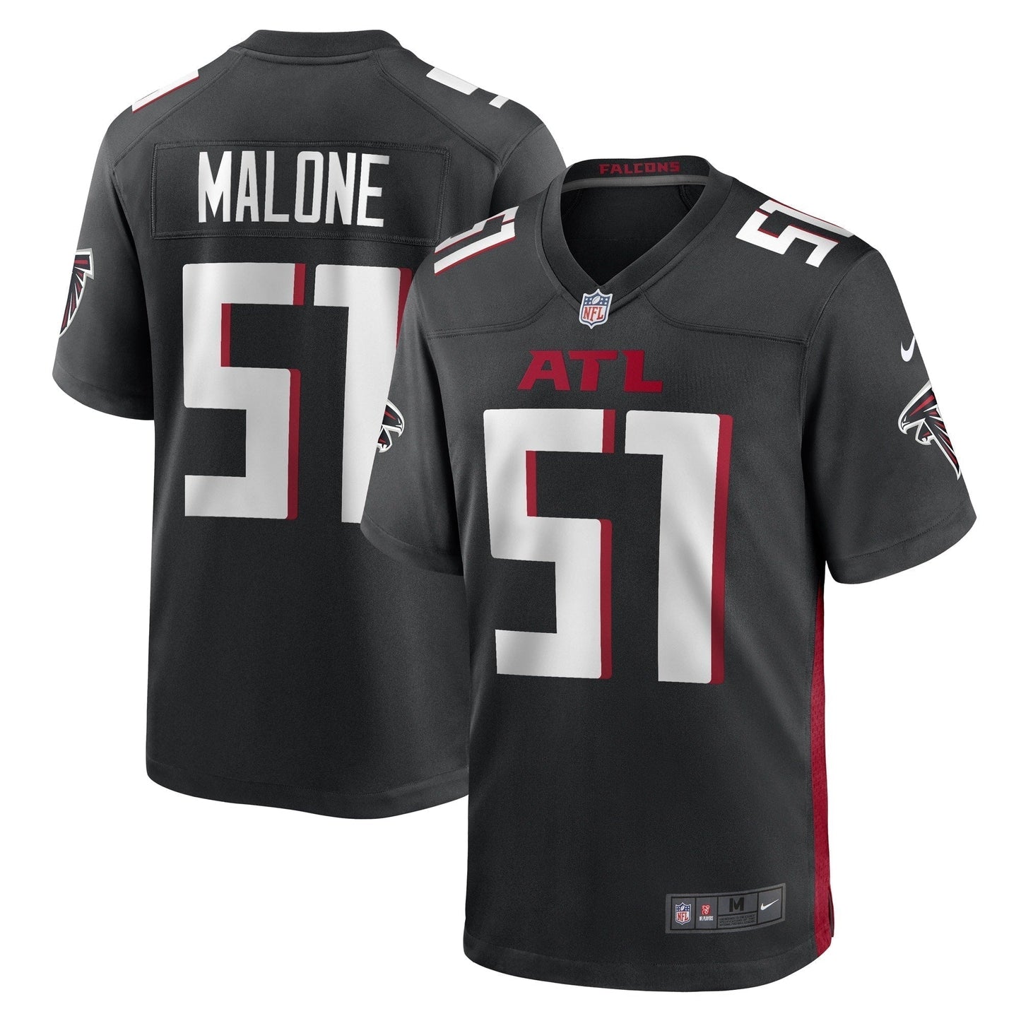 DeAngelo Malone Atlanta Falcons  Game   Jersey - Black