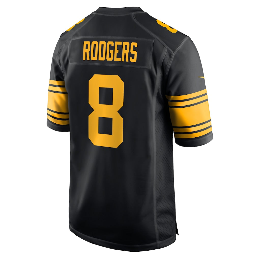 P.Steelers #8 Aaron Rodgers Black Alternate Game Jersey