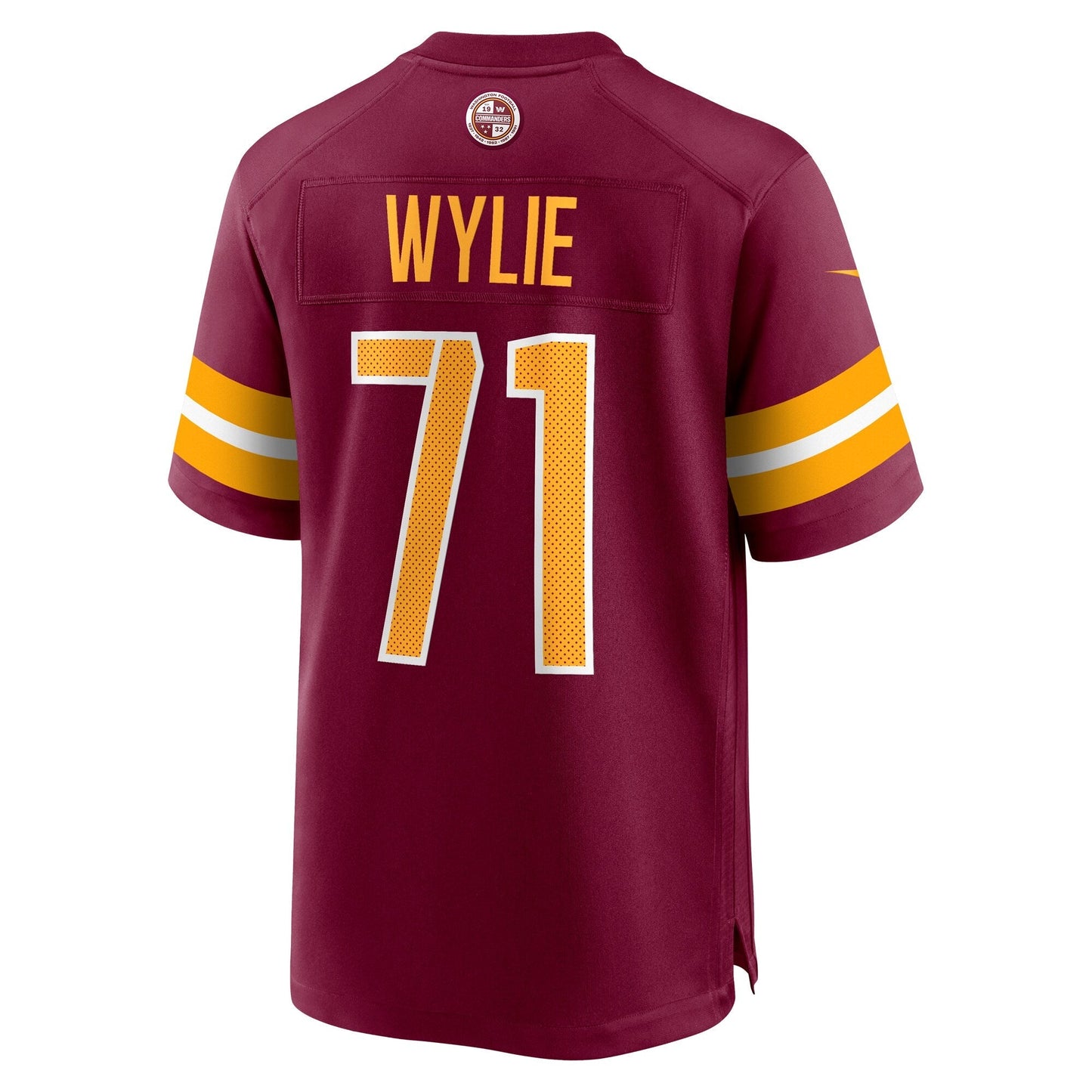Andrew Wylie Washington Commanders  Game   Jersey - Burgundy