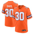 Terrell Davis Denver Broncos  Mile High Collection 1977 Throwback Retired   Game Jersey - Orange