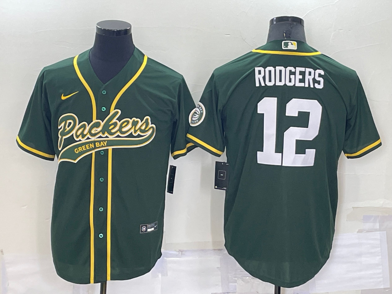 Men's Green Bay Packers Aaron Rodgers Green Game Jersey Joint Edition