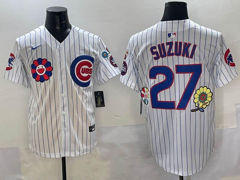 Men's Chicago Cubs Seiya Suzuki White Player Jersey