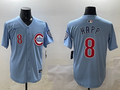 Men's Chicago Cubs Ian Happ Baby Blue 2nd Alternate Limited Player Jersey