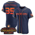 #35 Justin Verlander Houston Astros 2023 SPACE CITY CHAMPIONS FLEX JERSEY C BLUE ALL STITCHED Baseball Jerseys