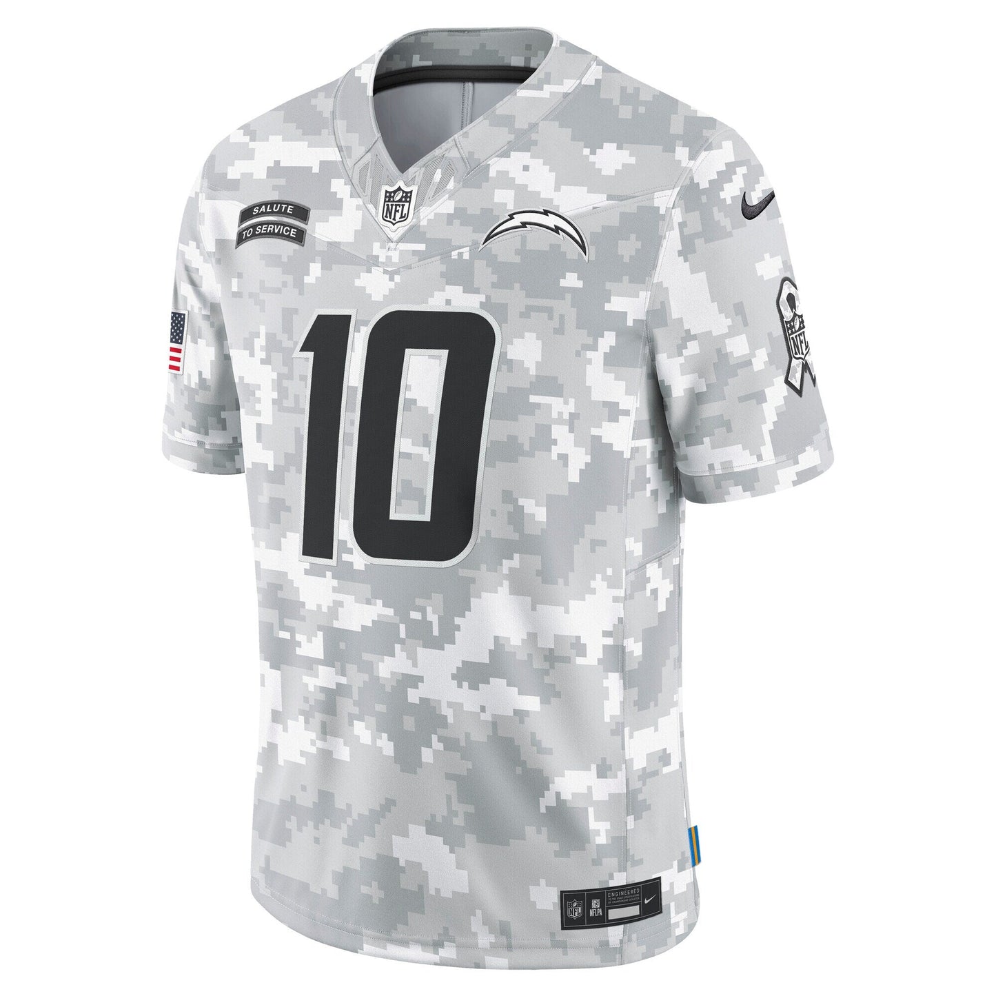 Justin Herbert Los Angeles Chargers  2024 Salute to Service Limited Jersey - Arctic Camo